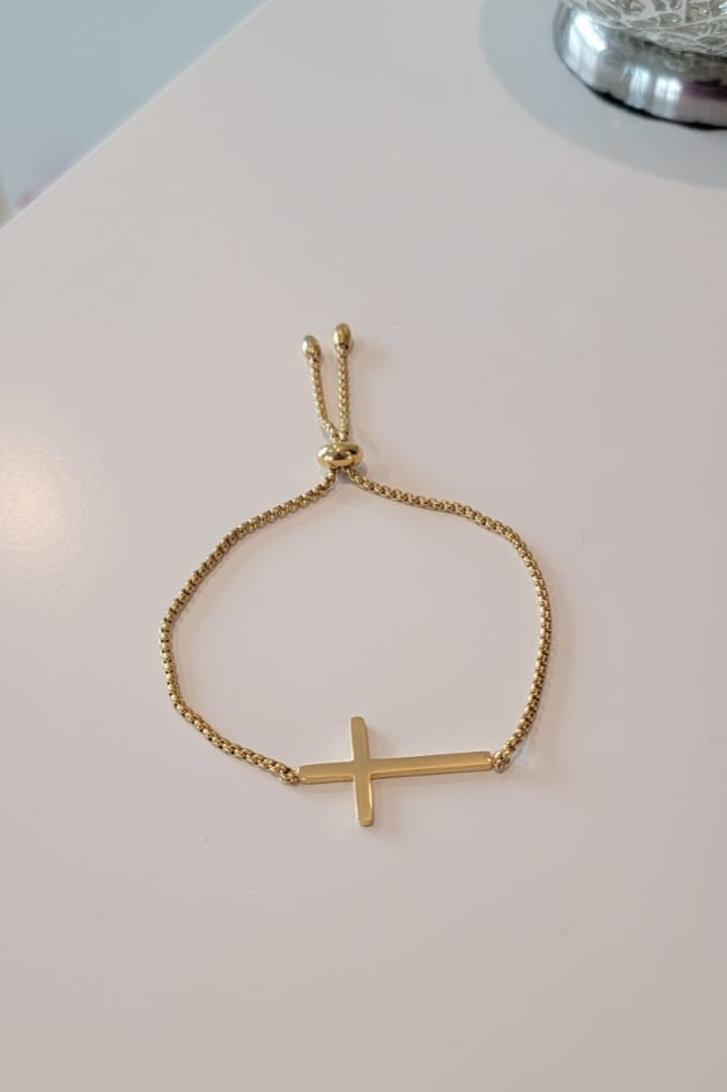 Forever Faith ~ Bracelet réglable élégant et magnifique OR