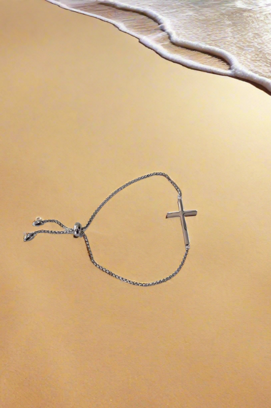 Forever Faith  ~  Elegant and Beautiful adjustable bracelet SILVER