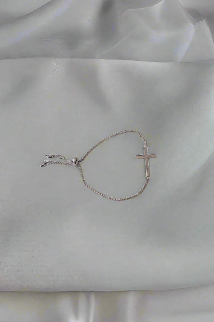 Forever Faith ~ Bracelet réglable élégant et magnifique ARGENT