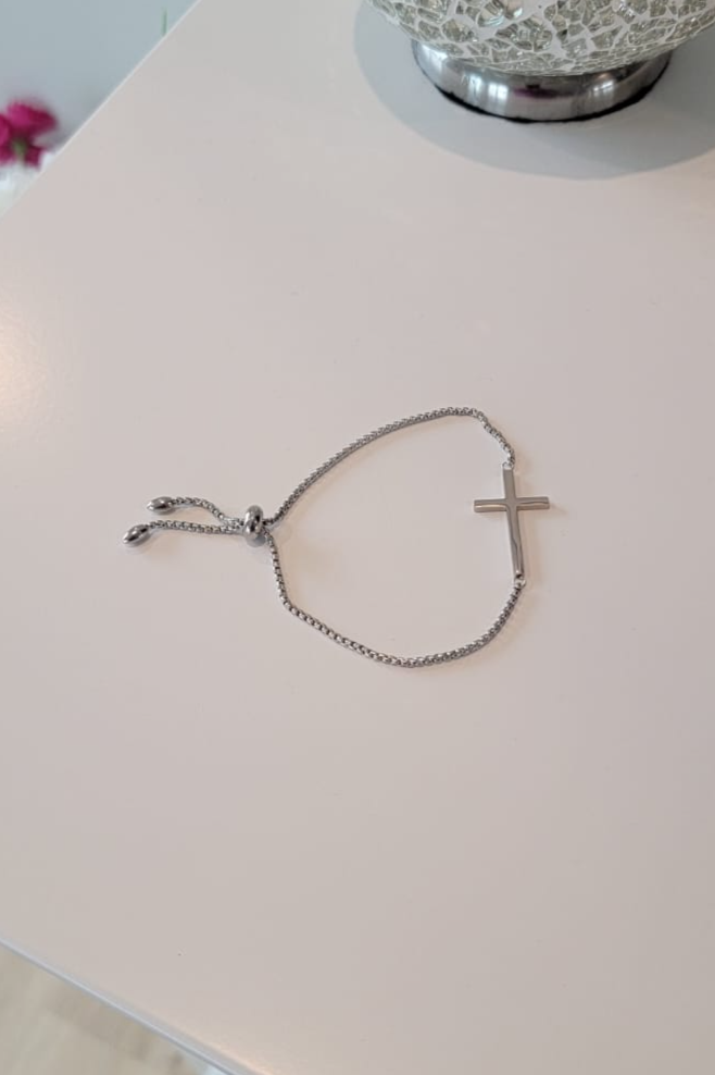 Forever Faith ~ Bracelet réglable élégant et magnifique ARGENT