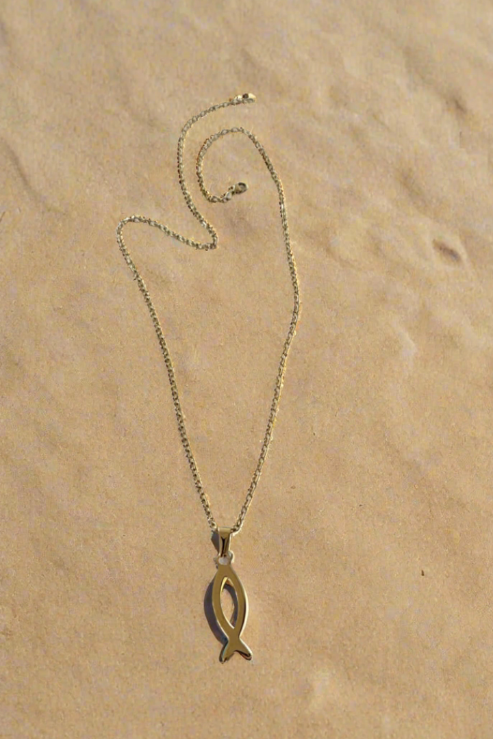 Ensemble collier et pendentif poisson 5K ~ en OR