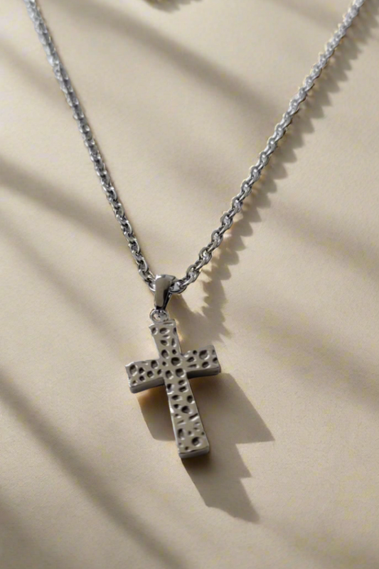 Unashamed  ~  Cross Necklace and Pendant set  SILVER
