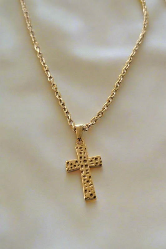 Unashamed  ~  Cross Necklace and Pendant set  GOLD