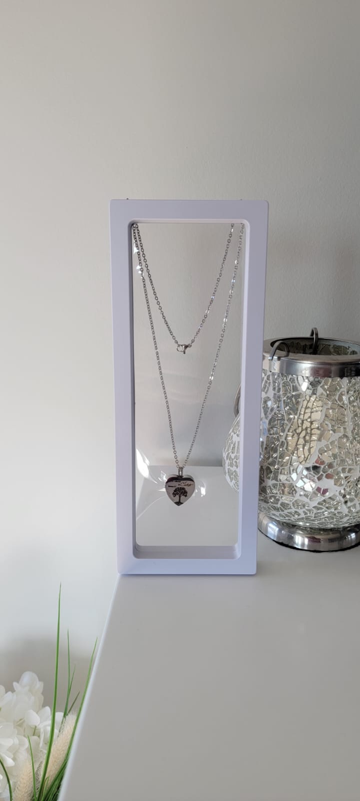 Soyez enracinés dans le Christ - Arbre de vie - Éphésiens 3:17 Ensemble collier et pendentif pour cendres URN
