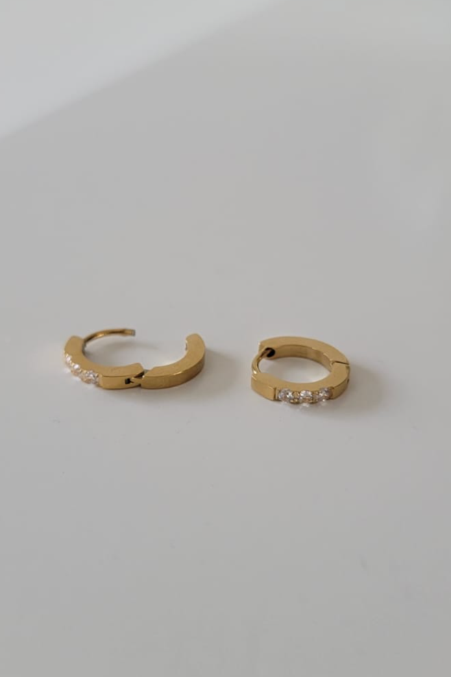 Boucles d'oreilles Serenity ~ Or avec accent de cristal